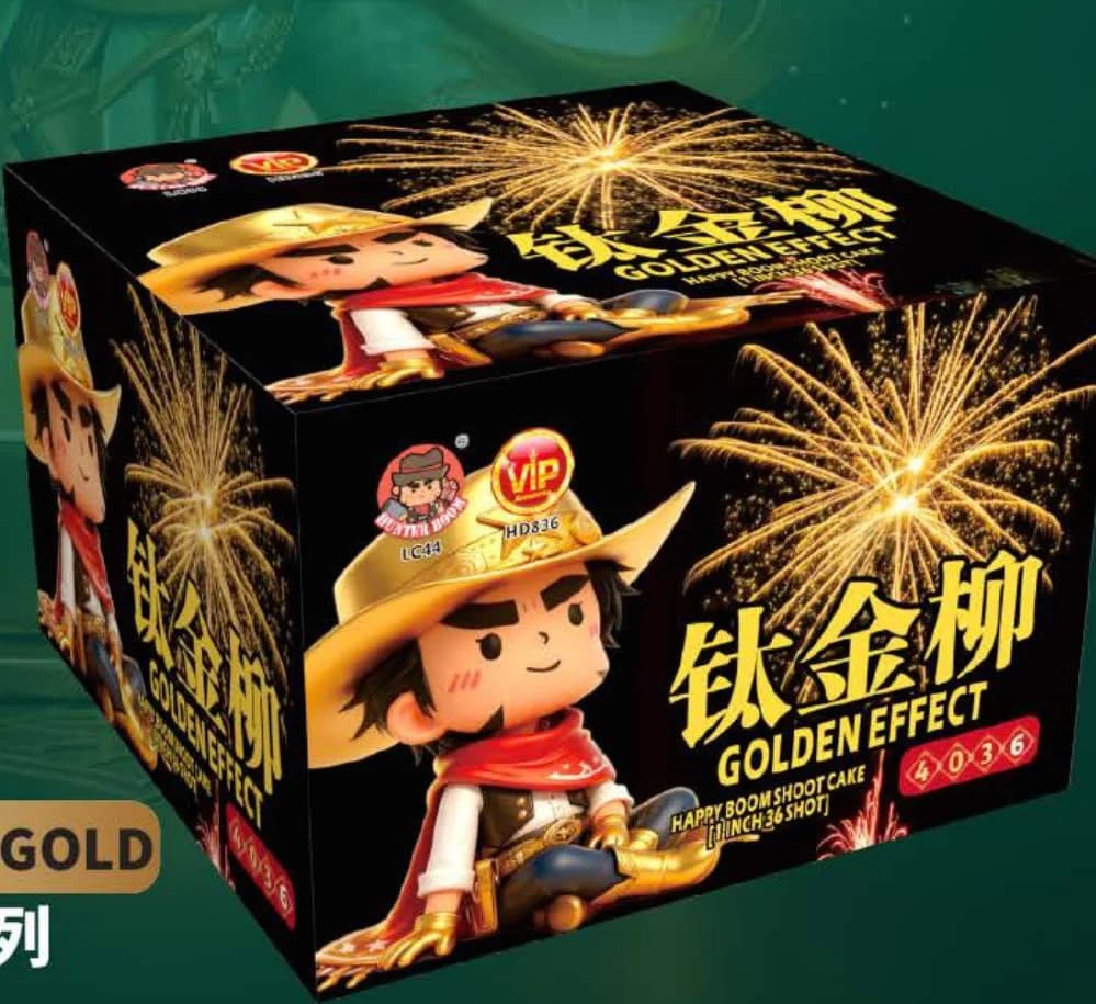 4 INCI 36 SHOOT CAKE MOULD GOLD
